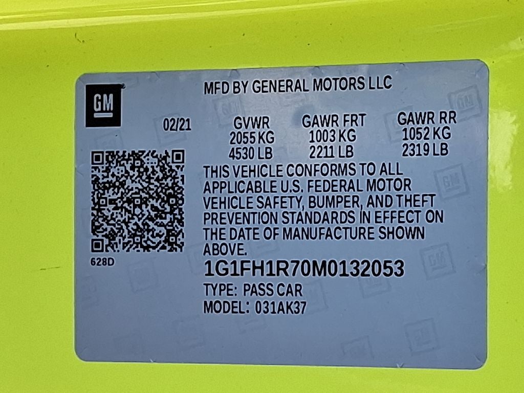 2021 Chevrolet Camaro SS 2SS