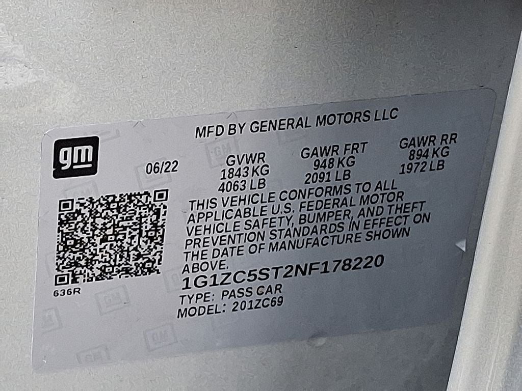 2022 Chevrolet Malibu LS 1FL