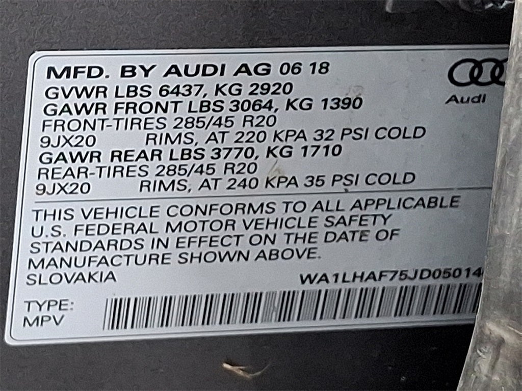 2018 Audi Q7 2.0T Premium Plus quattro