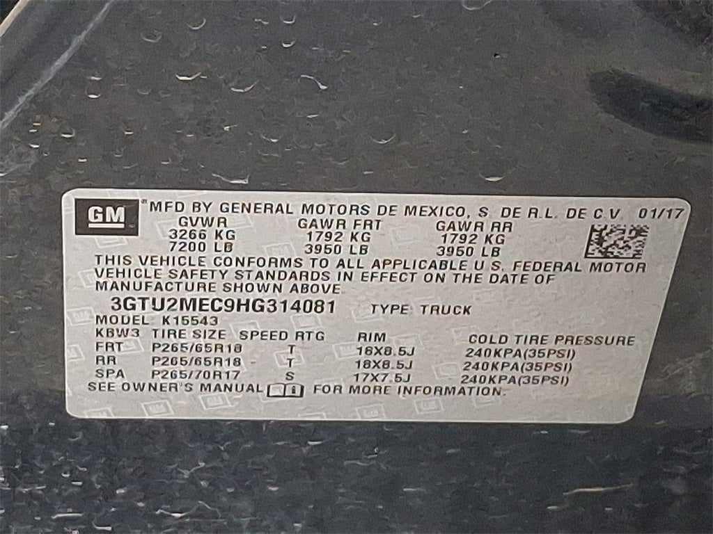 2017 GMC Sierra 1500 SLE