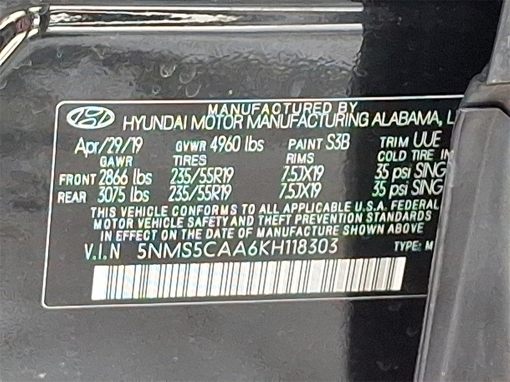 2019 Hyundai Santa Fe Ultimate