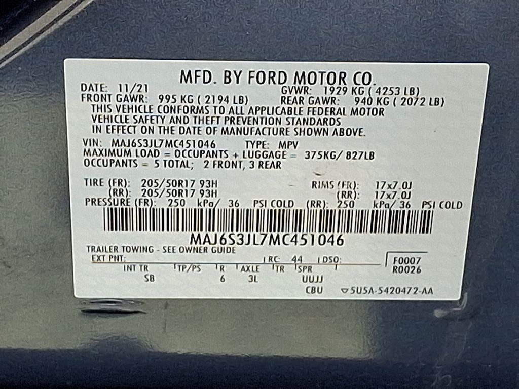 2021 Ford EcoSport SES